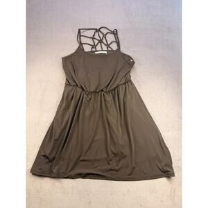 Maurices Flowy Black Mid Dress, Strappy Back, Women's L